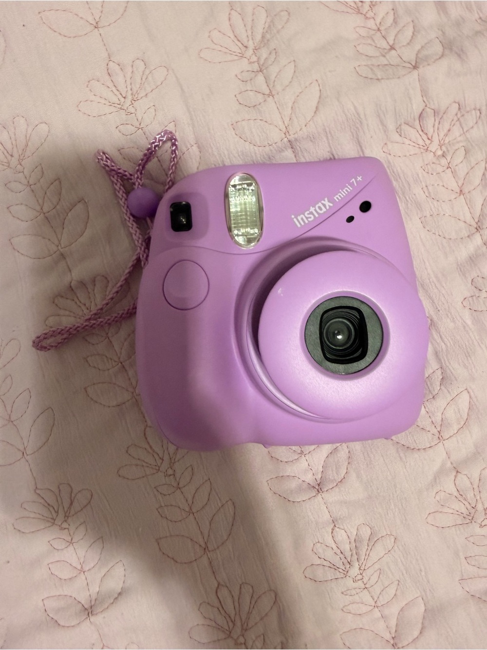 Instax Mini 7+ Lavender Instant Camera with Matching Strap
